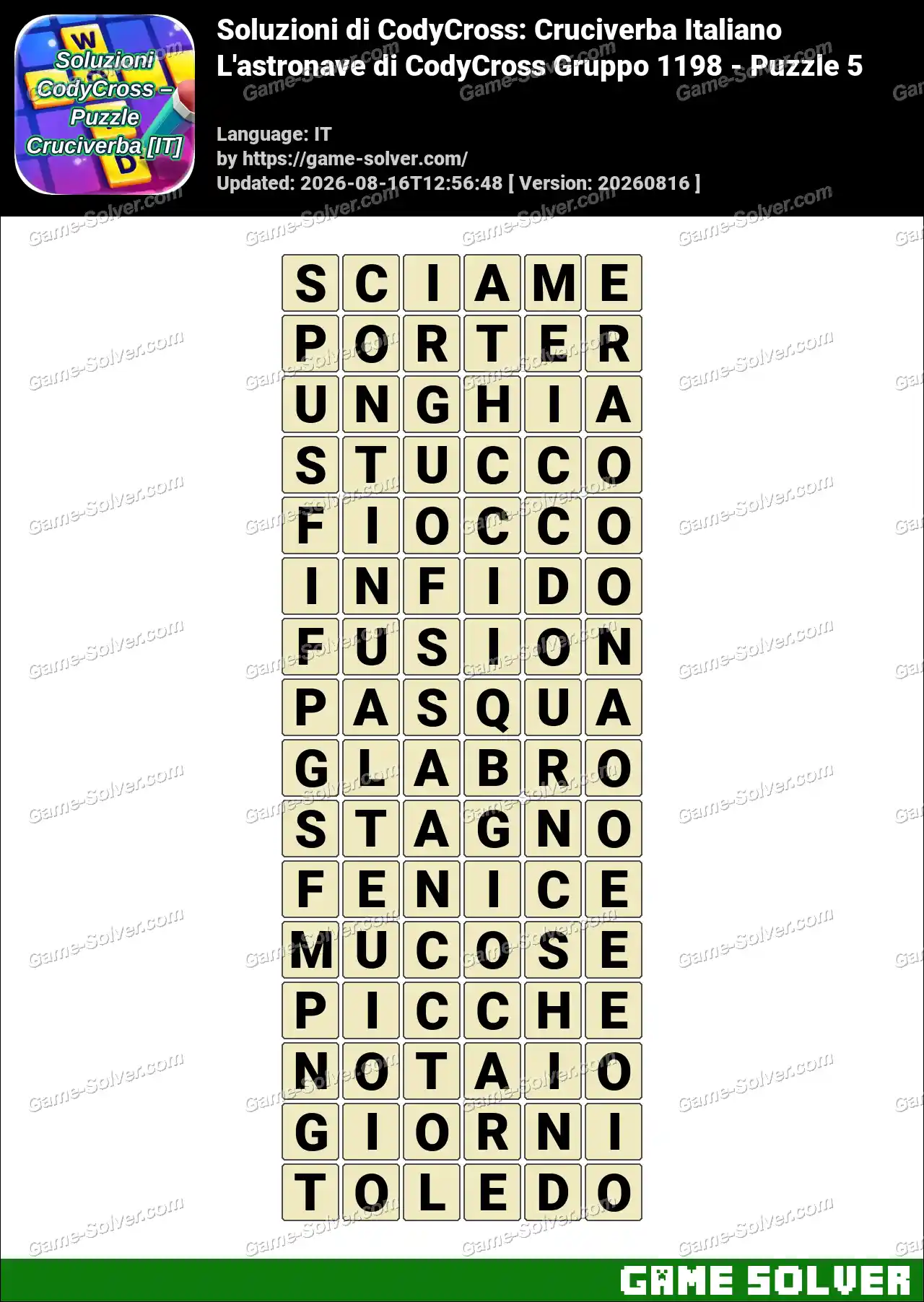 Soluzioni di CodyCross: Cruciverba Italiano L’astronave di CodyCross Gruppo 1198 – Puzzle 5